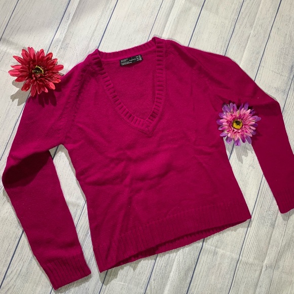 Zara Sweaters Zara Knit Wool V Neck Sweater Poshmark
